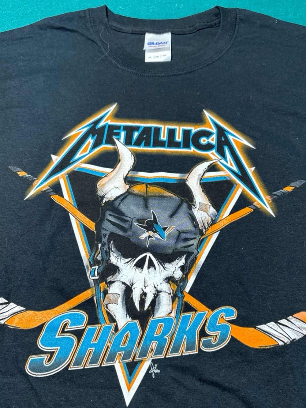 Metallica x San Jose Sharks Night Graphic Short Sleeve Tee , XL , $62
